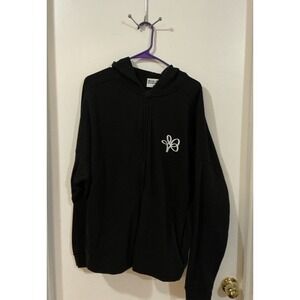 Busch Gardens Black Fleece Full Zip Hoodie Men's XL Hooded Logo Long Sleeve